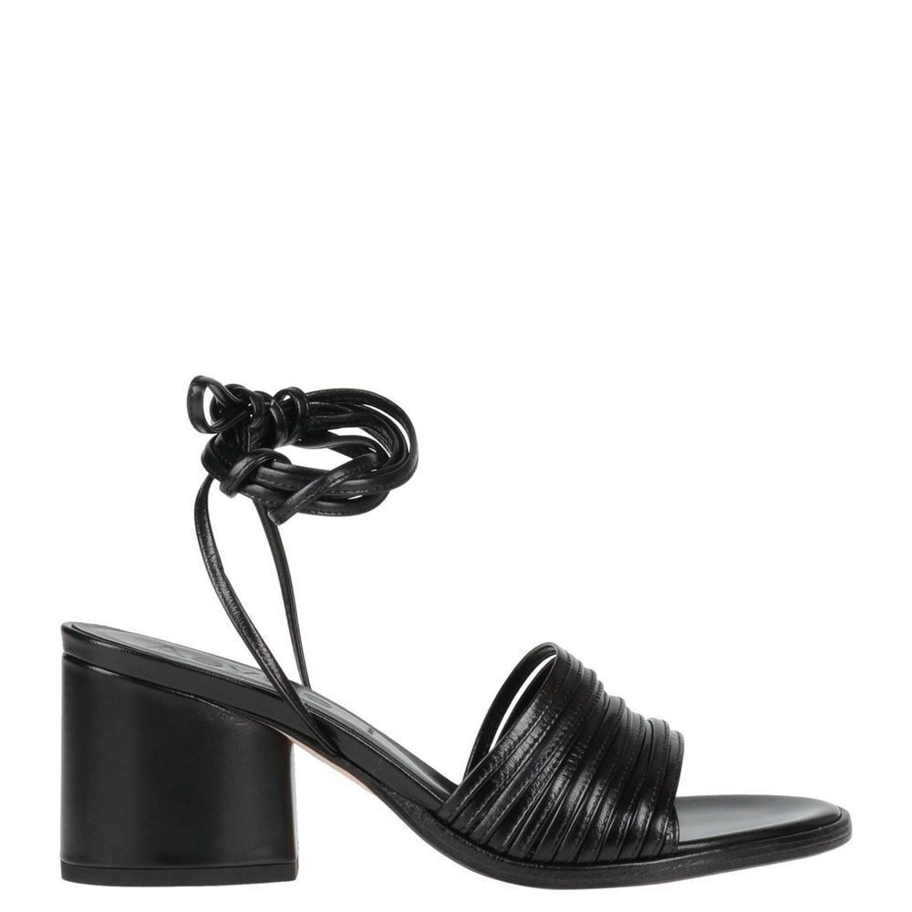 Aeyde Black Natania Heeled Sandals Strappy Block Heels size 39.5 or 9.5 SB2
